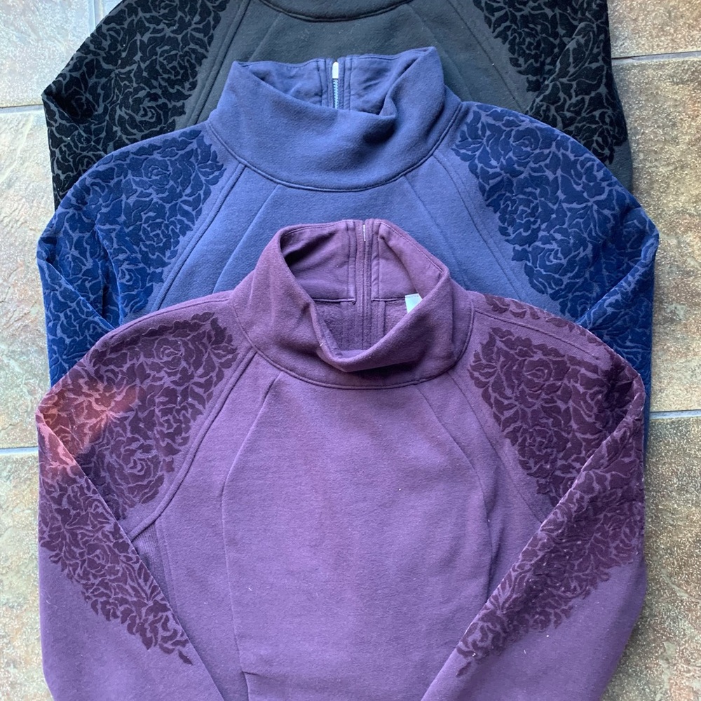 Lululemon Floral Flocked Pullover